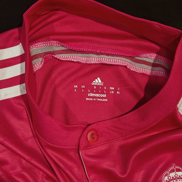 Real Madrid 2014/15 Away Jersey Pink Adidas Men's Size L Soccer Shirt La Liga - Picture 7 of 13
